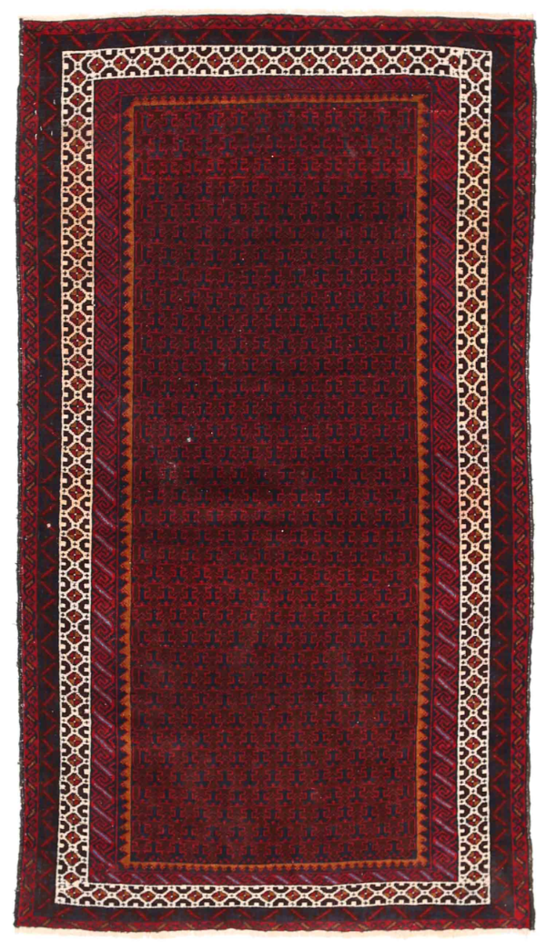 Baluch Hand Knotted Wool Rug 3' 7" x 6' 3" 3' 7" X 6' 3" (109 X 191) / Blue / Wool