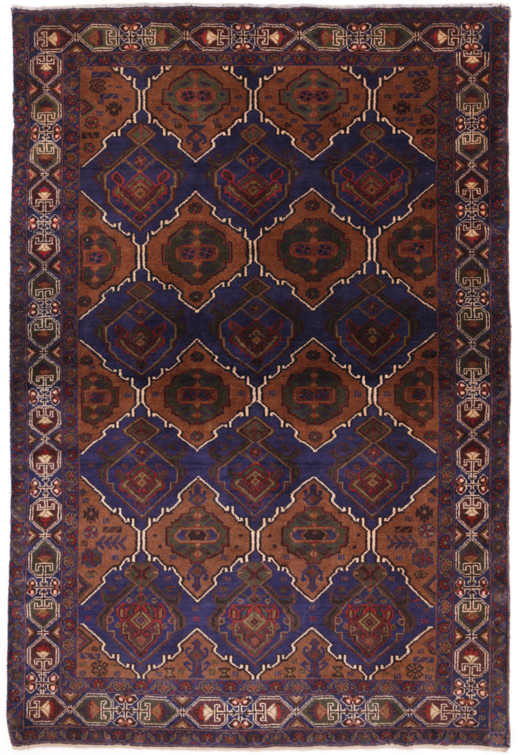 Baluch Hand Knotted Wool Rug 3' 10" x 5' 8" 3' 10" X 5' 8" (117 X 173) / Blue / Wool