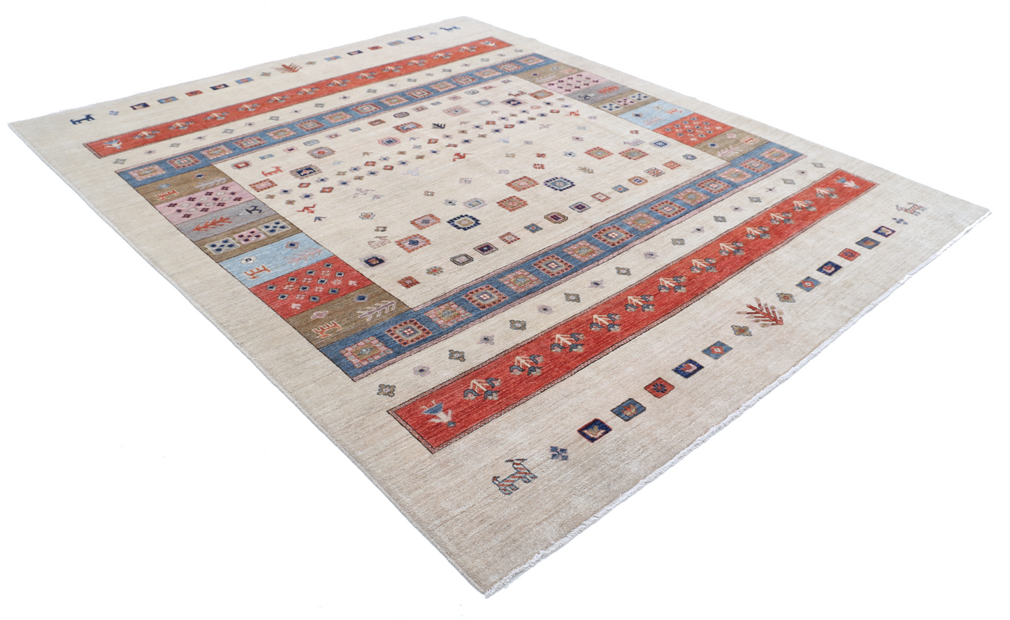 Gabbeh Hand Knotted Woolen Rug 8'0" X 9'7"