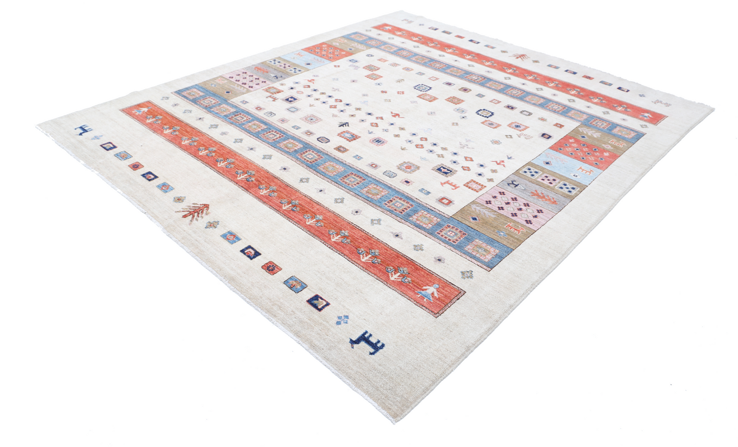 Gabbeh Hand Knotted Woolen Rug 8'0" X 9'7"