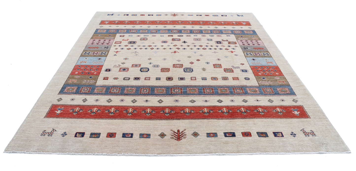 Gabbeh Hand Knotted Woolen Rug 8'0" X 9'7"