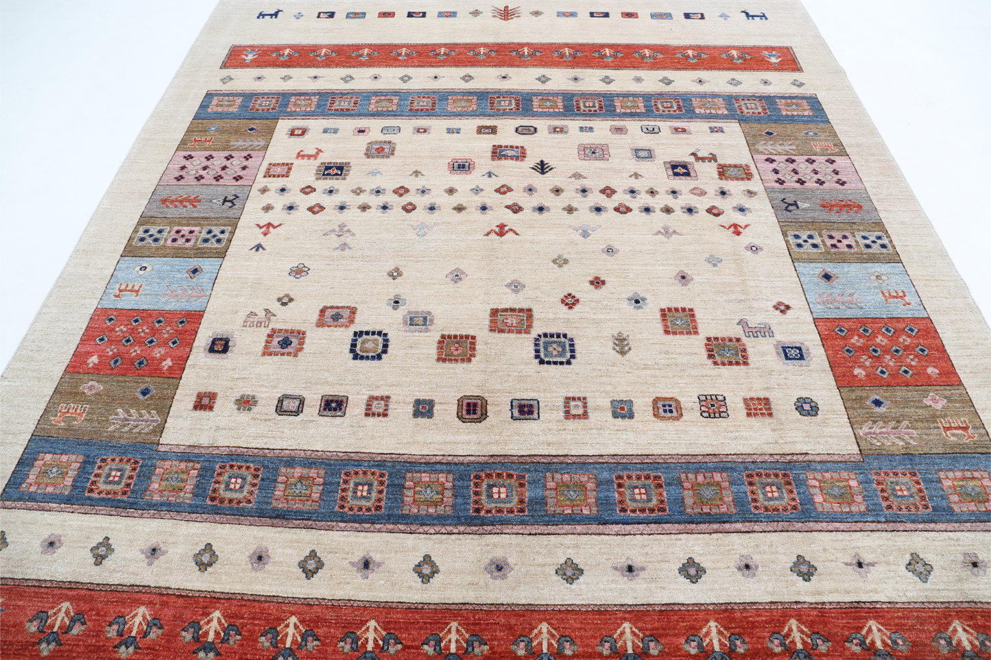 Gabbeh Hand Knotted Woolen Rug 8'0" X 9'7"