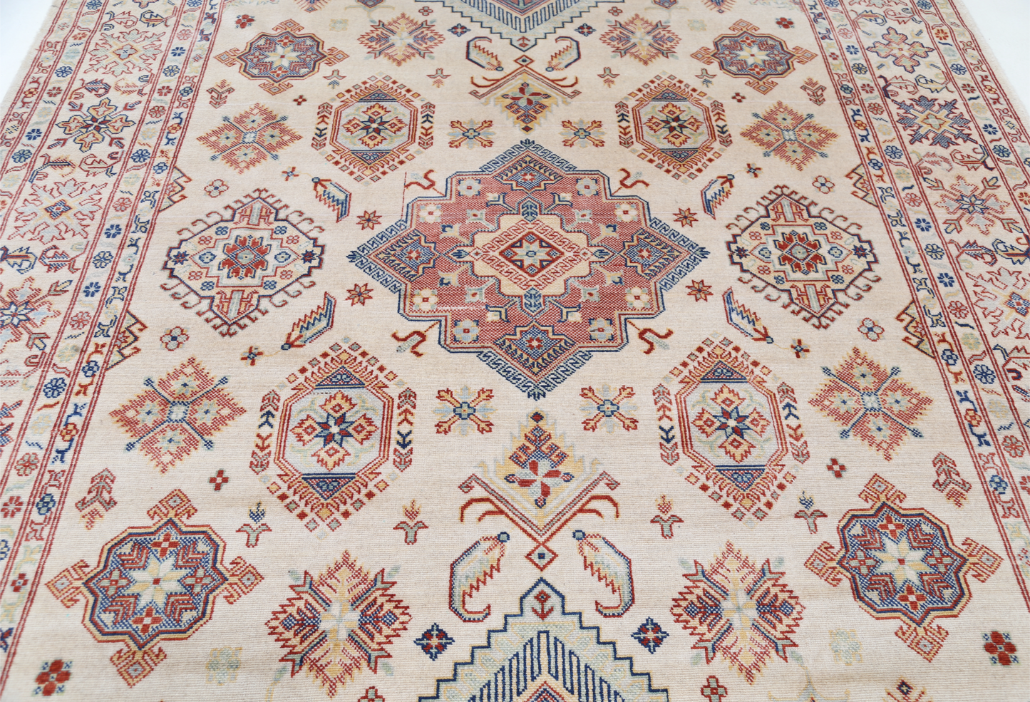 Kazak Hand Crafted Woolen Rug 7'7" X 9'4"