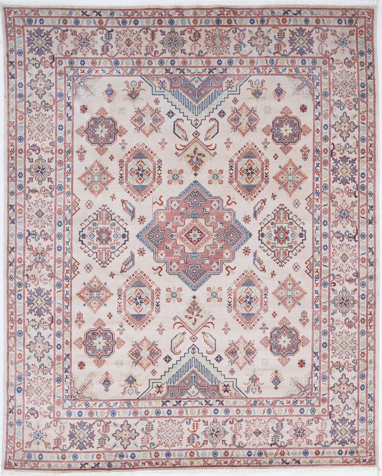 Kazak Hand Crafted Woolen Rug 7'7" X 9'4"