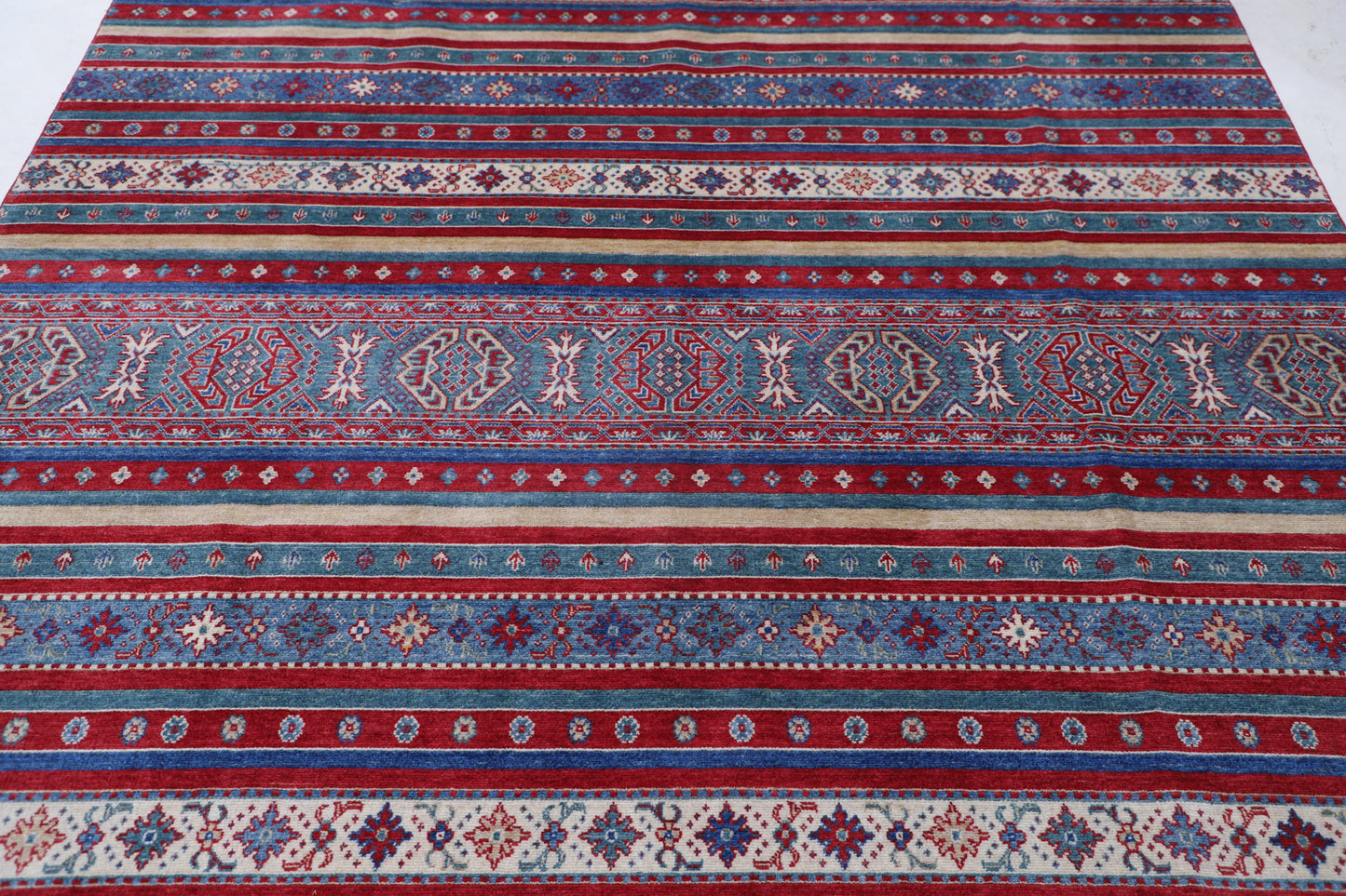 Khurjeen Hand Crafted Woolen Rug 7'0" X 9'4"