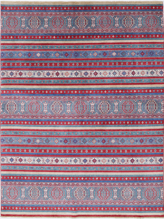 Khurjeen Hand Crafted Woolen Rug 7'0" X 9'4"