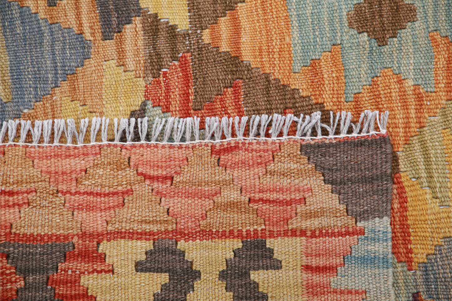 Maimana Kilim Hand Woven Woolen Rug 4'9" X 6'6"