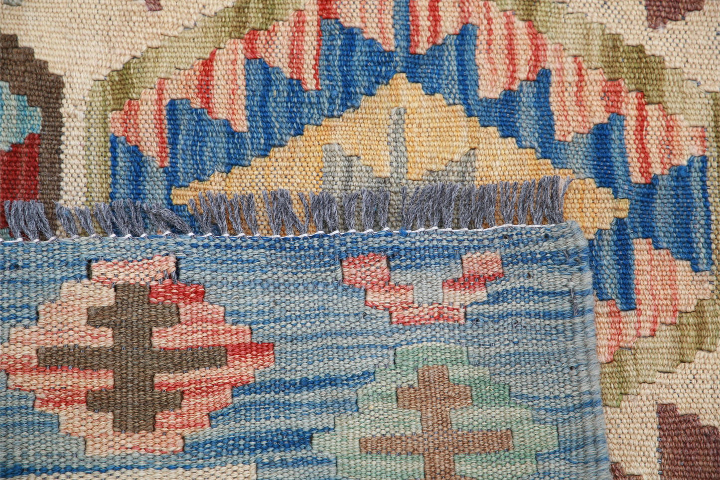 Maimana Kilim Hand Woven Woolen Rug 5'1" X 6'7"