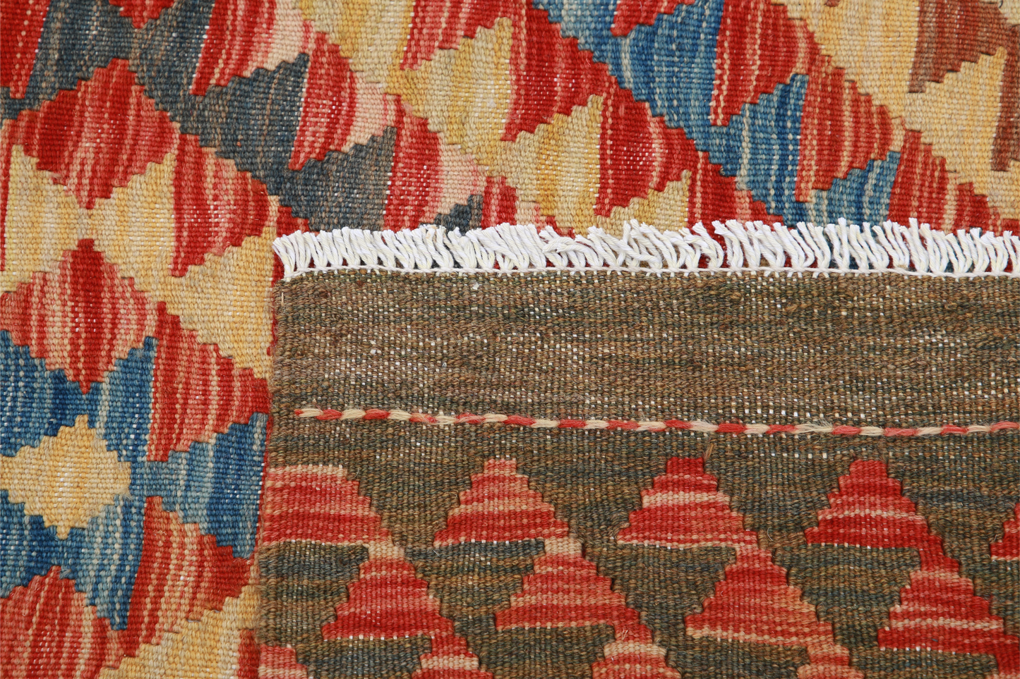 Maimana Kilim Hand Woven Woolen Rug 5'2" X 6'8"