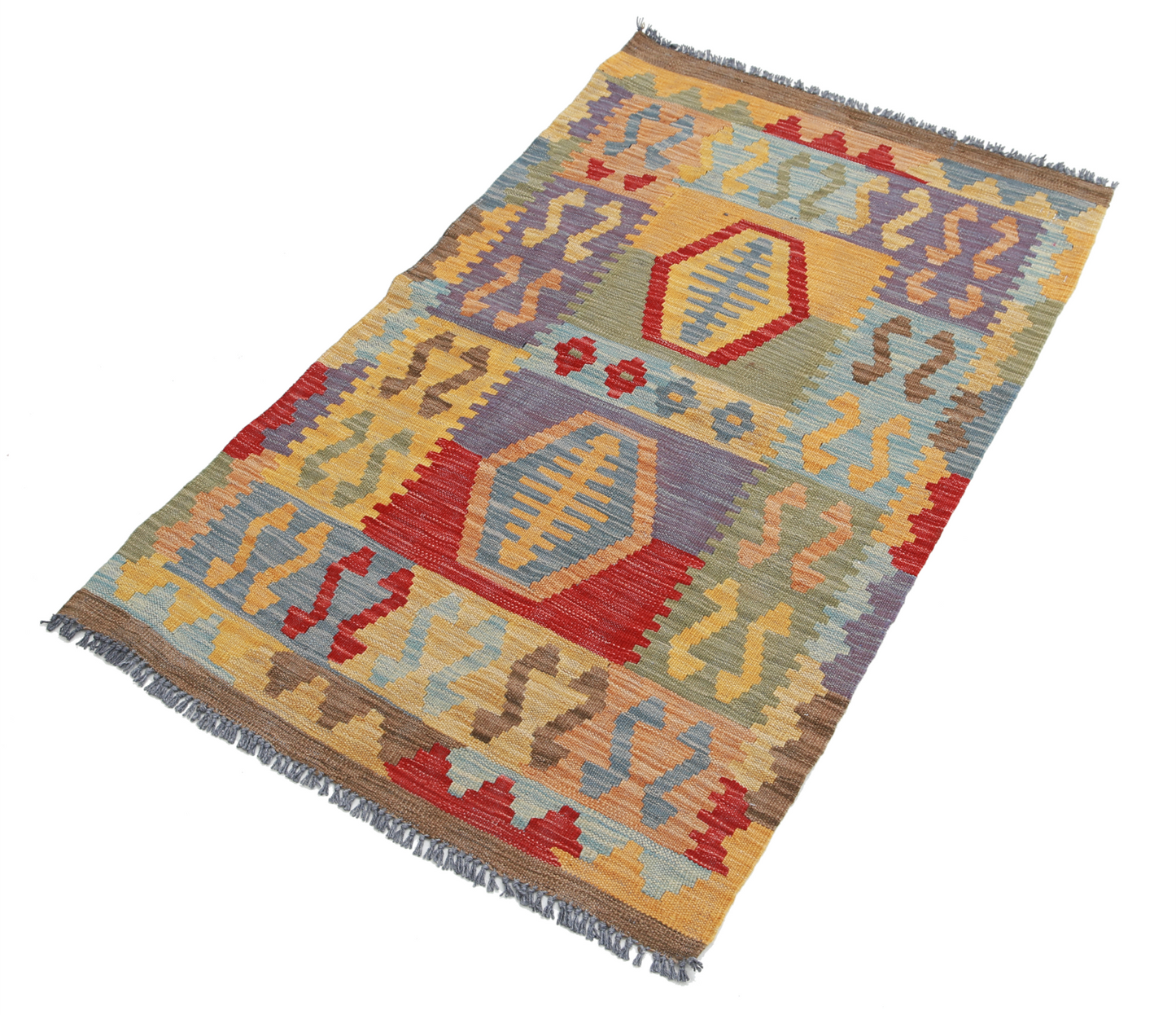 Maimana Kilim Hand Woven Woolen Rug 2'5" X 4'1"