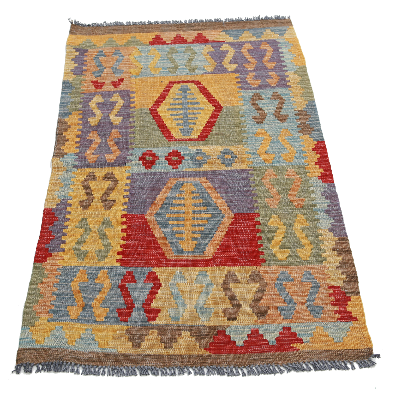 Maimana Kilim Hand Woven Woolen Rug 2'5" X 4'1"