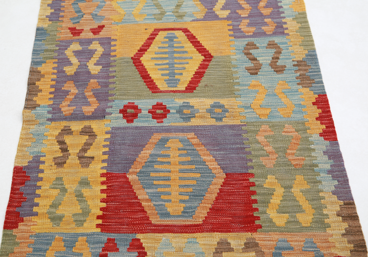 Maimana Kilim Hand Woven Woolen Rug 2'5" X 4'1"