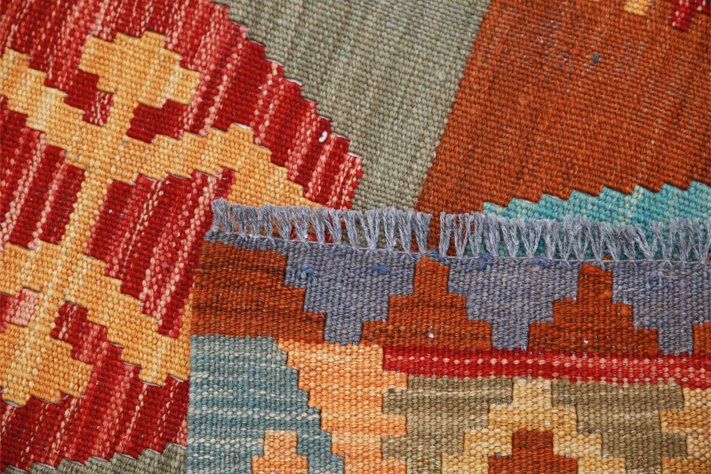Maimana Kilim Hand Woven Woolen Rug 2'6" X 3'10"