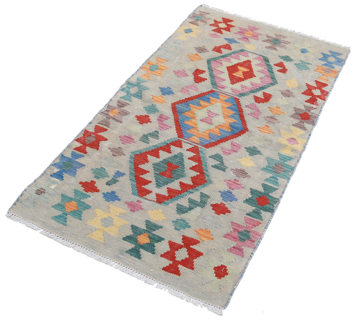 Maimana Kilim Hand Woven Woolen Rug 2'4" X 4'3"