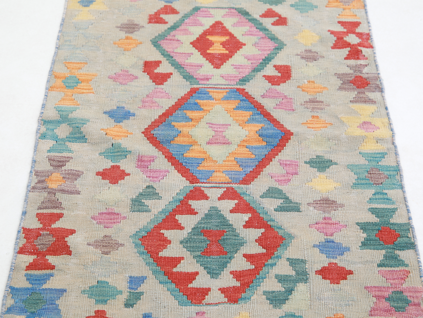 Maimana Kilim Hand Woven Woolen Rug 2'4" X 4'3"