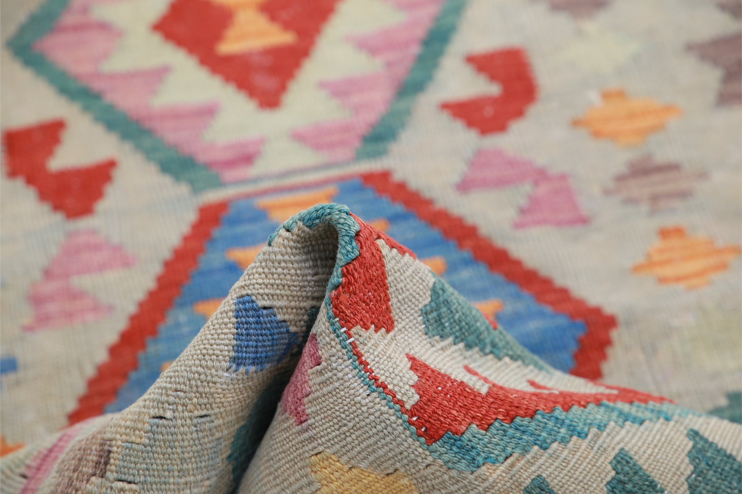 Maimana Kilim Hand Woven Woolen Rug 2'4" X 4'3"