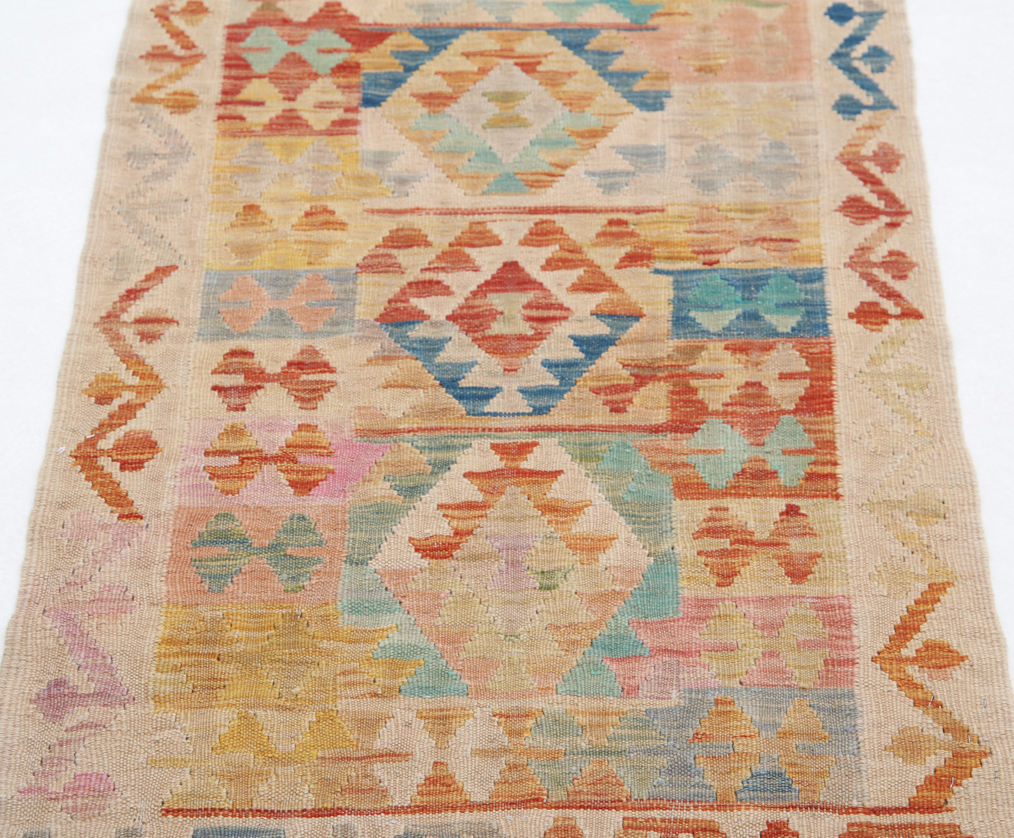 Maimana Kilim Hand Woven Woolen Rug 2'5" X 3'10"