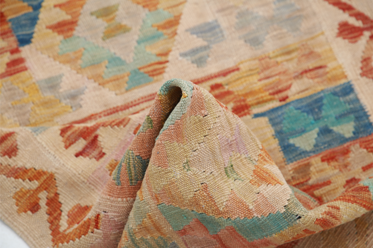 Maimana Kilim Hand Woven Woolen Rug 2'5" X 3'10"