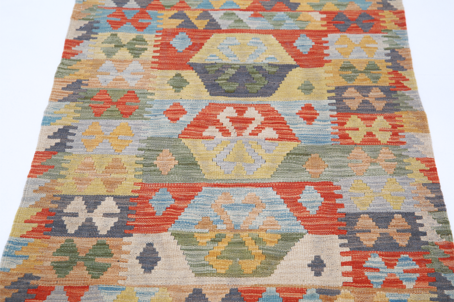 Maimana Kilim Hand Woven Woolen Rug 2'8" X 4'0"