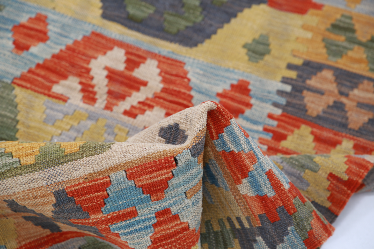 Maimana Kilim Hand Woven Woolen Rug 2'8" X 4'0"