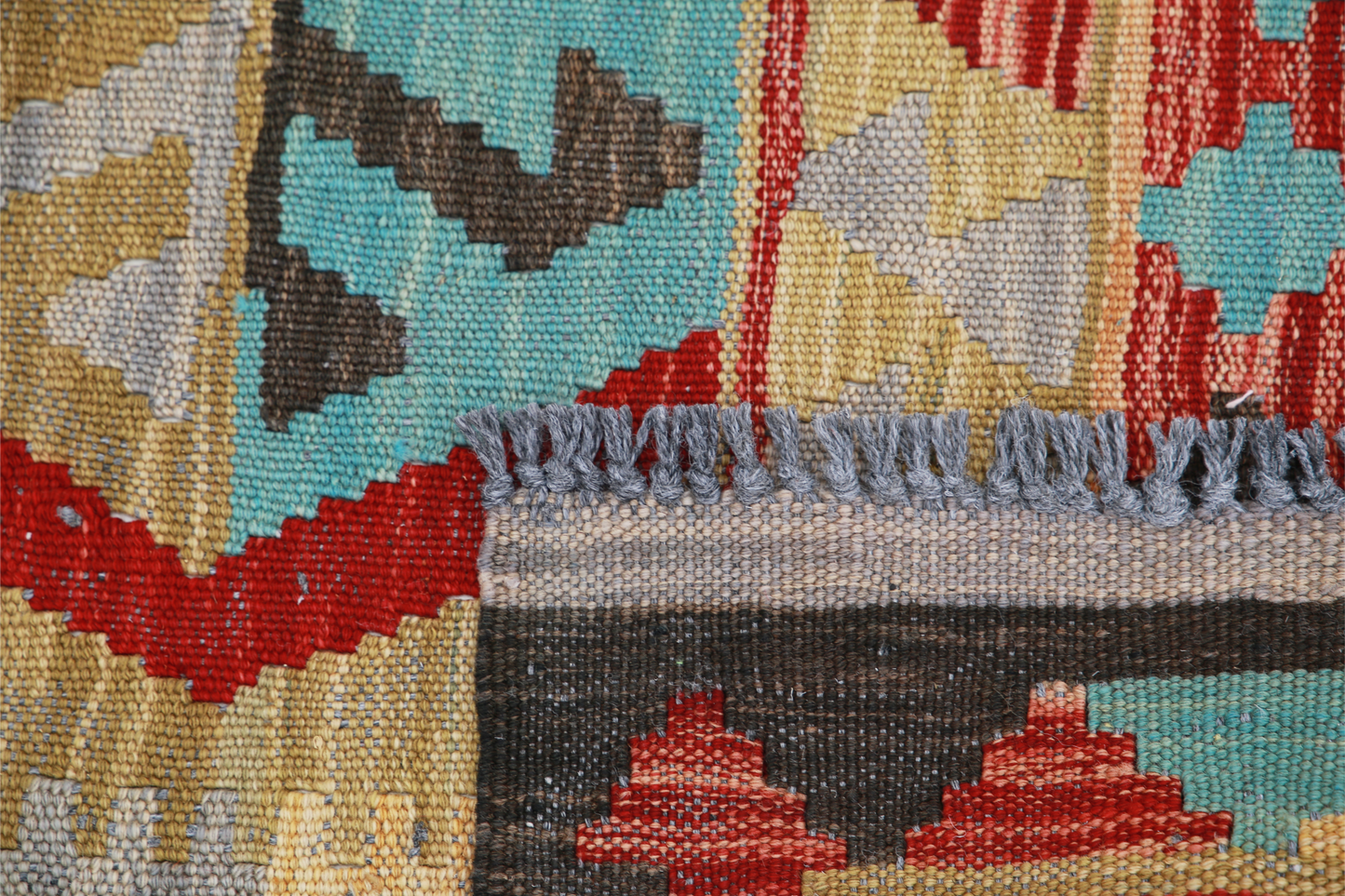 Maimana Kilim Hand Woven Woolen Rug 2'7" X 4'3"