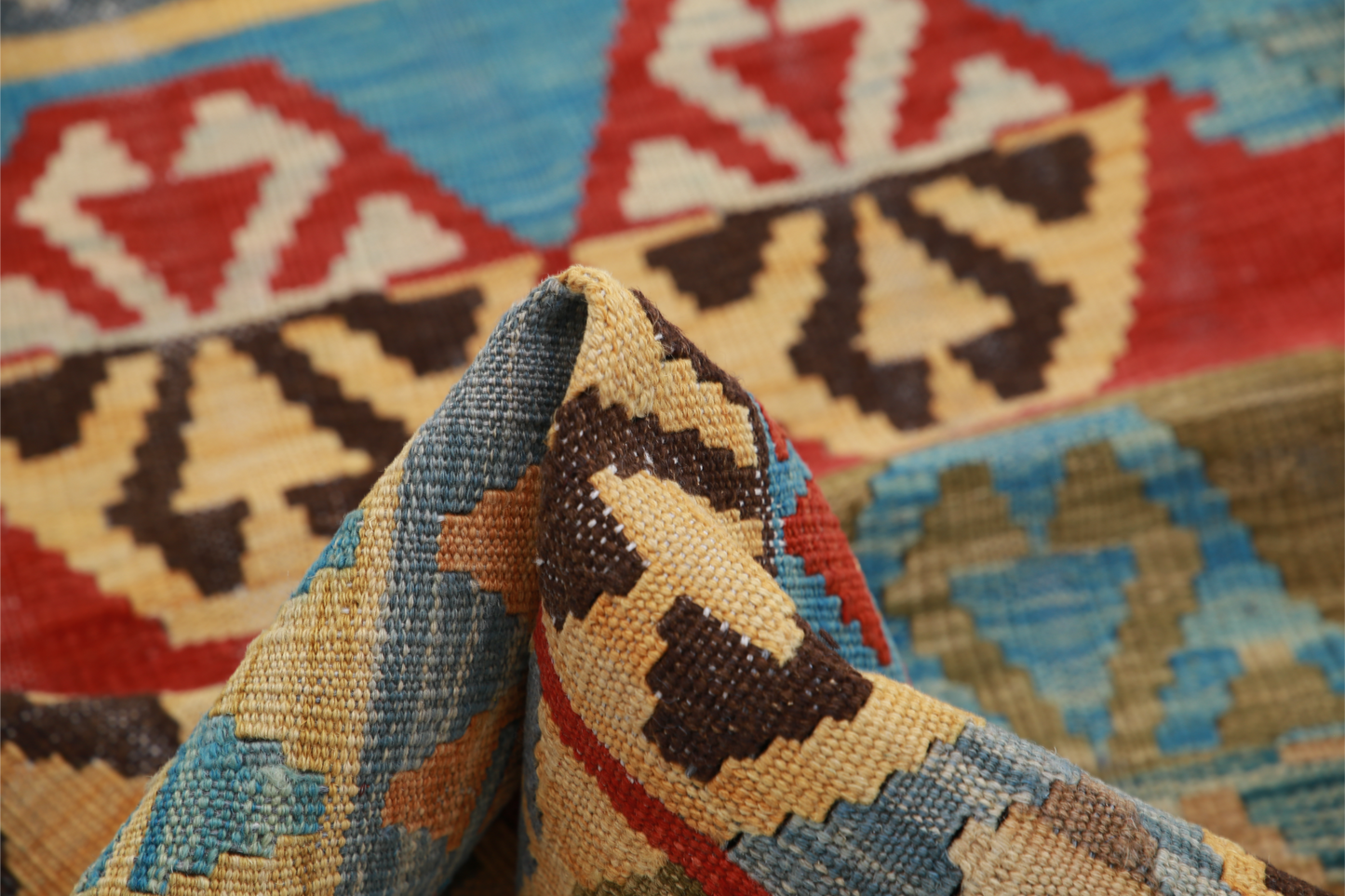 Maimana Kilim Hand Woven Woolen Rug 2'9" X 4'1"