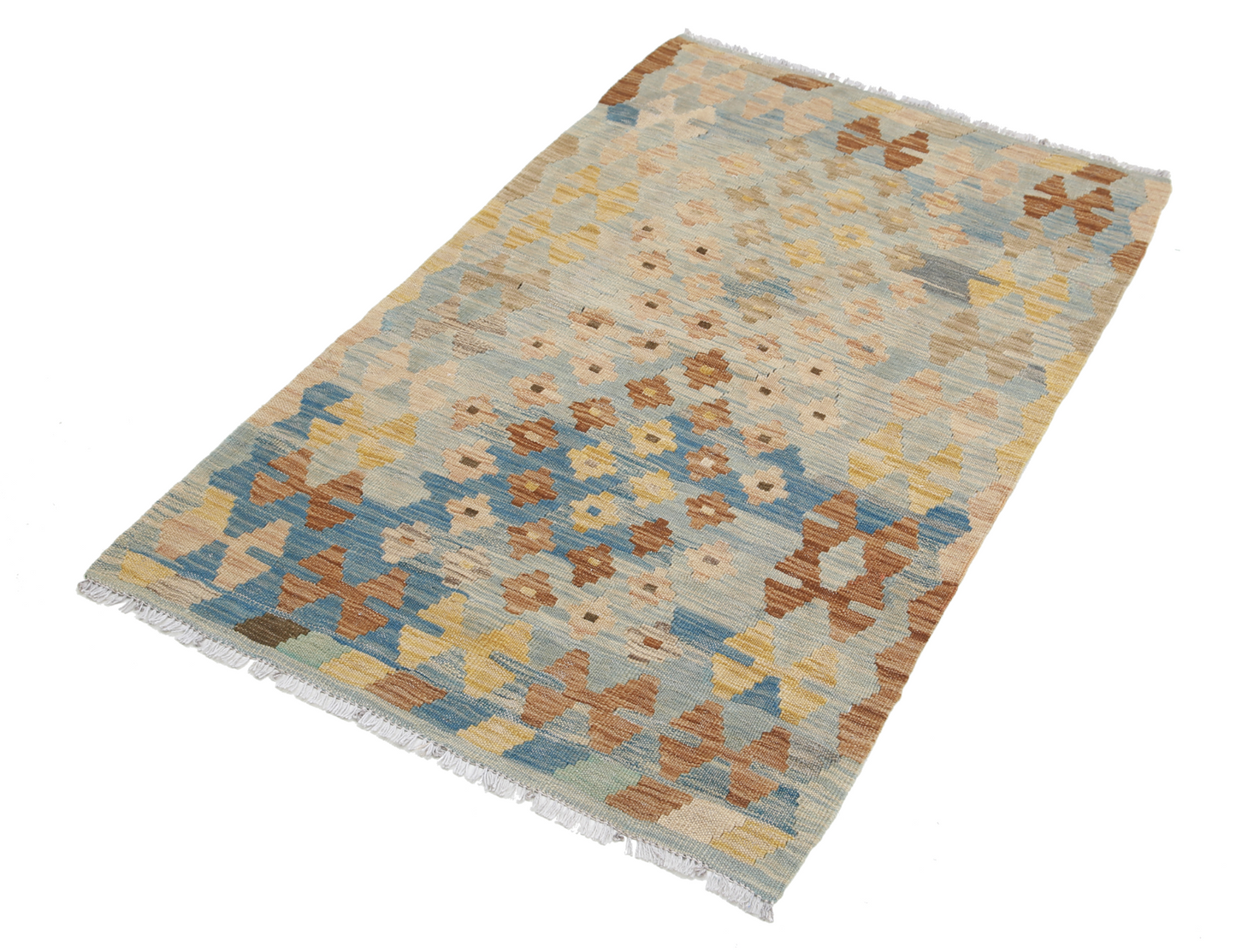 Maimana Kilim Hand Woven Woolen Rug 2'7" X 4'2"