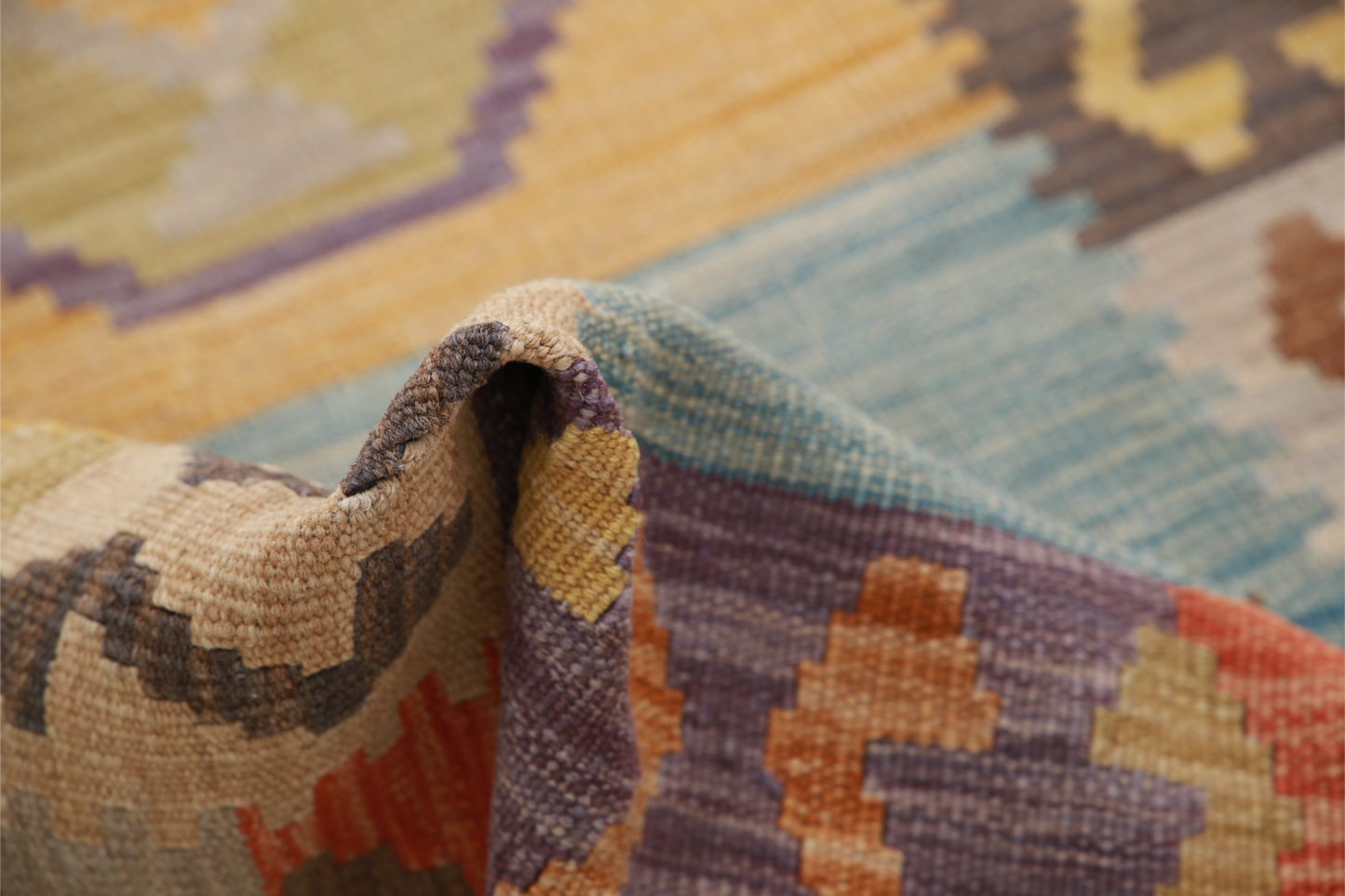 Maimana Kilim Hand Woven Woolen Rug 2'9" X 3'11"