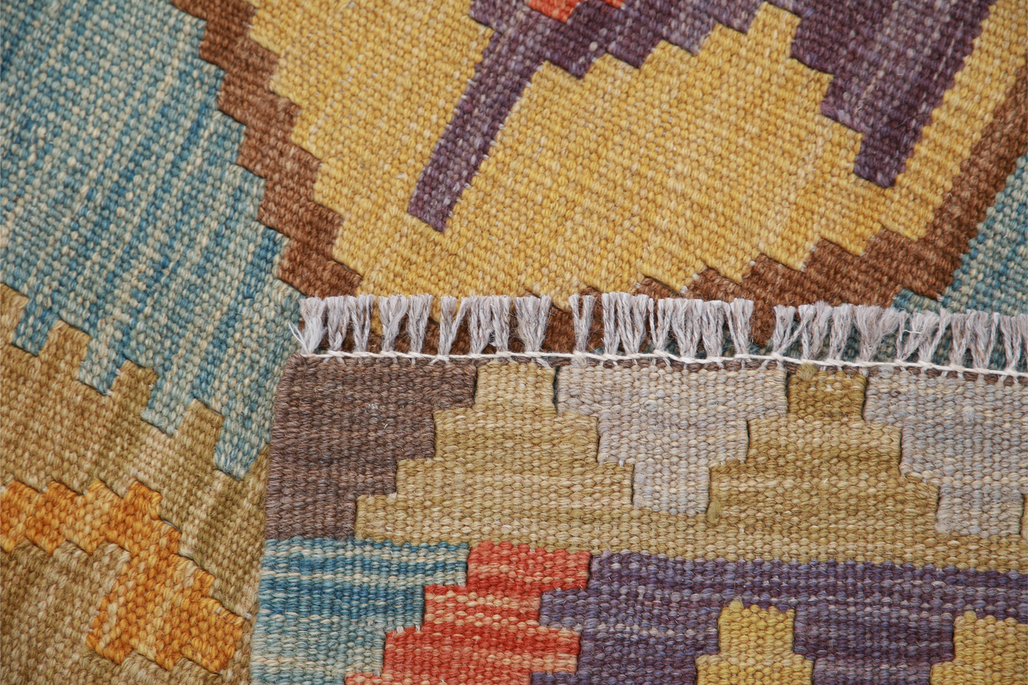 Maimana Kilim Hand Woven Woolen Rug 2'9" X 3'11"