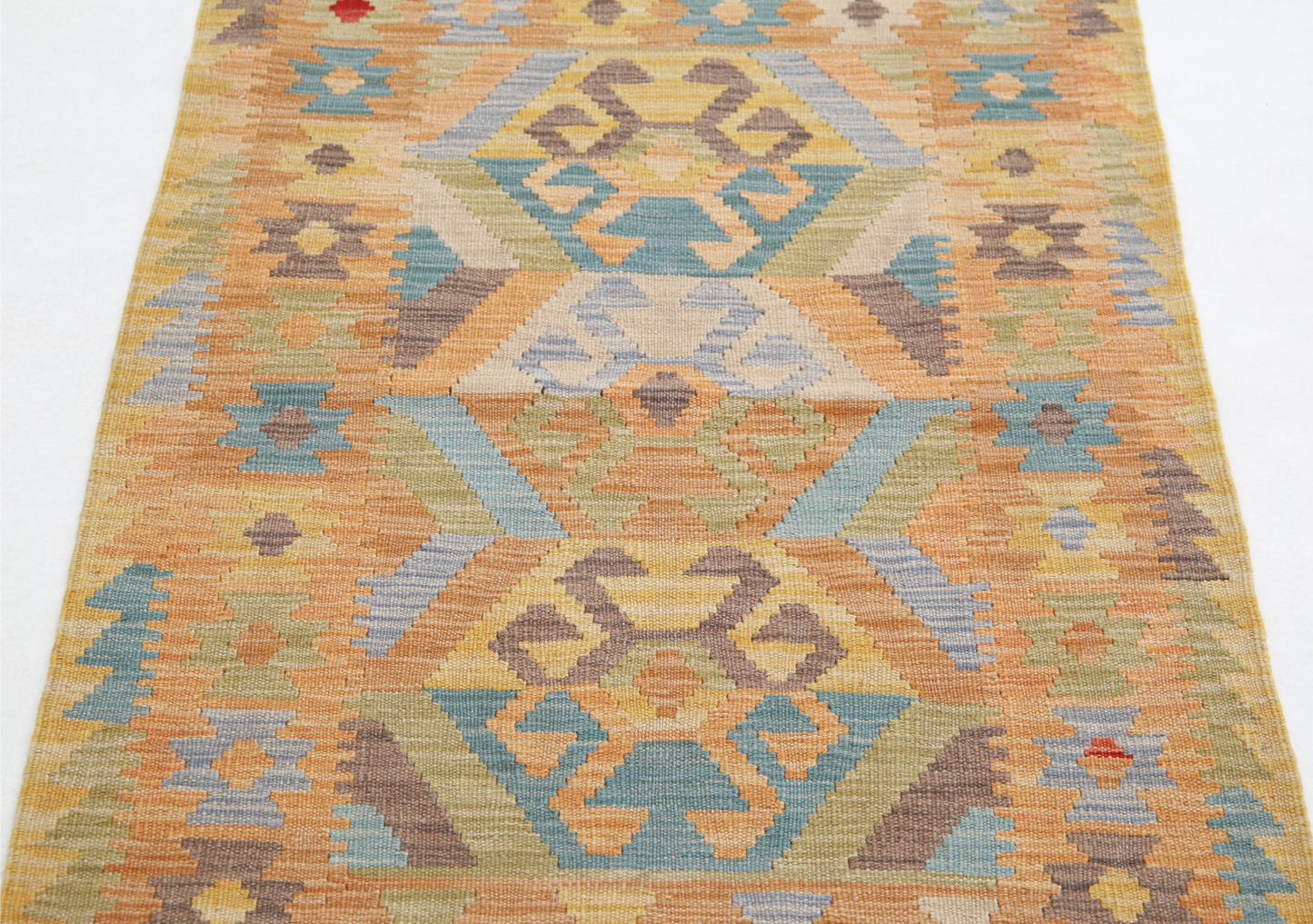 Maimana Kilim Hand Woven Woolen Rug 2'8" X 3'11"