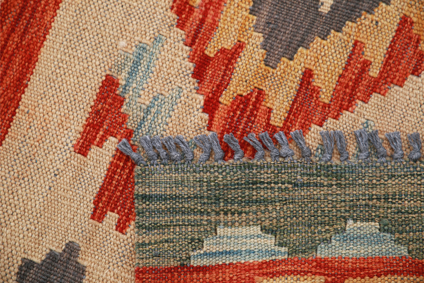 Maimana Kilim Hand Woven Woolen Rug 2'8" X 4'0"