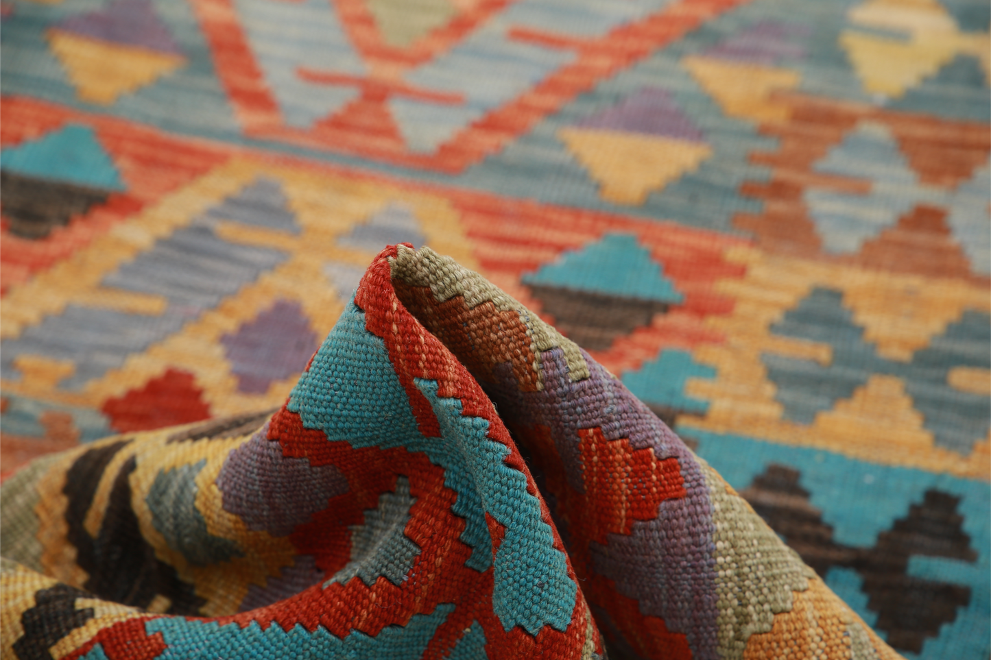 Maimana Kilim Hand Woven Woolen Rug 2'6" X 4'1"