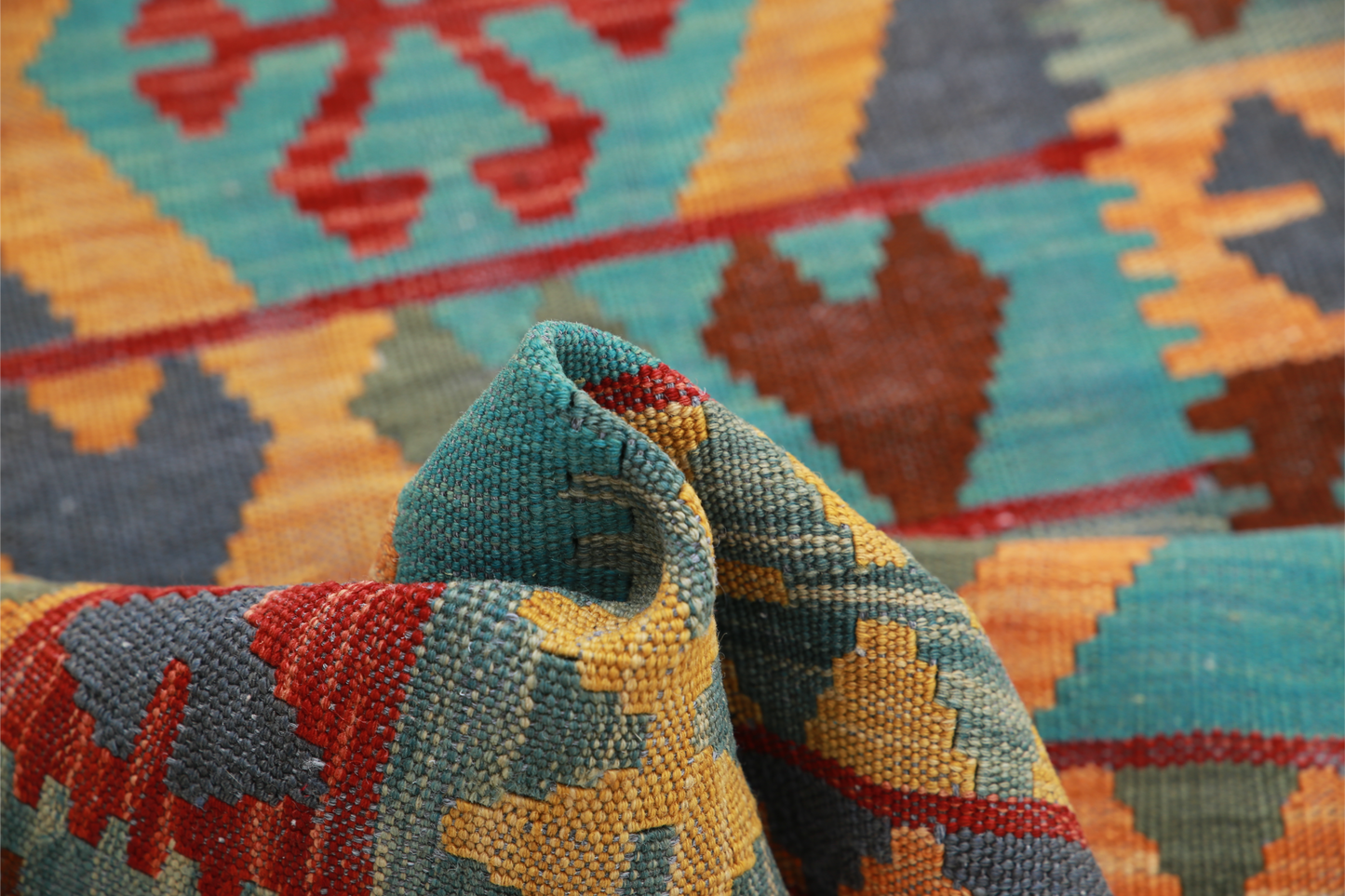 Maimana Kilim Hand Woven Woolen Rug 2'6" X 4'1"