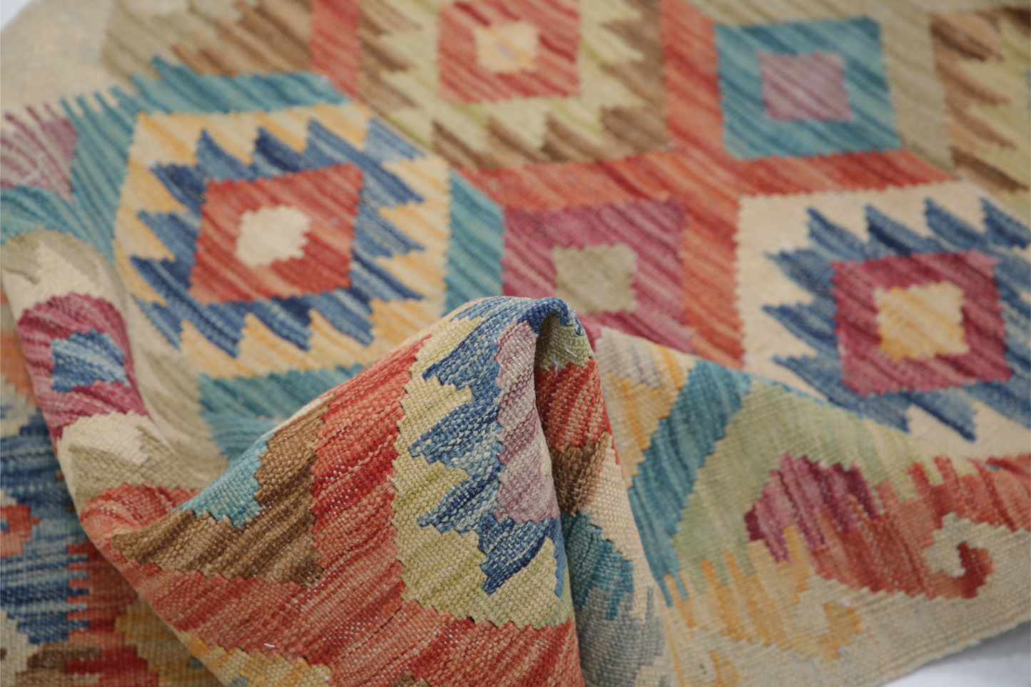 Maimana Kilim Hand Woven Woolen Rug 2'5" X 3'10"