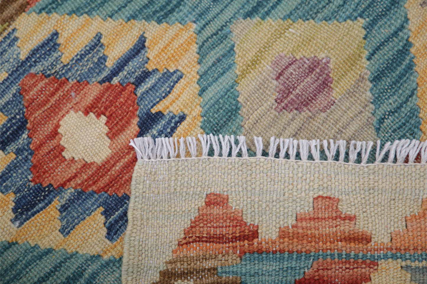 Maimana Kilim Hand Woven Woolen Rug 2'5" X 3'10"