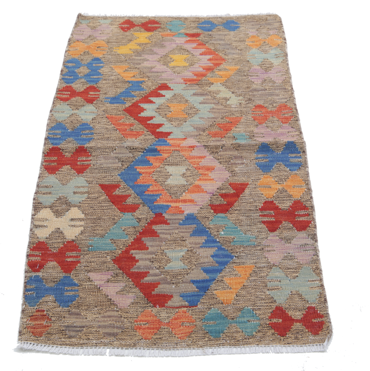 Maimana Kilim Hand Woven Woolen Rug 2'2" X 4'2"