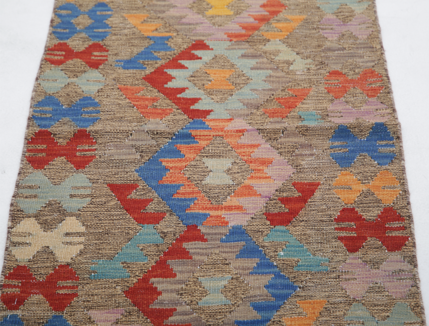 Maimana Kilim Hand Woven Woolen Rug 2'2" X 4'2"