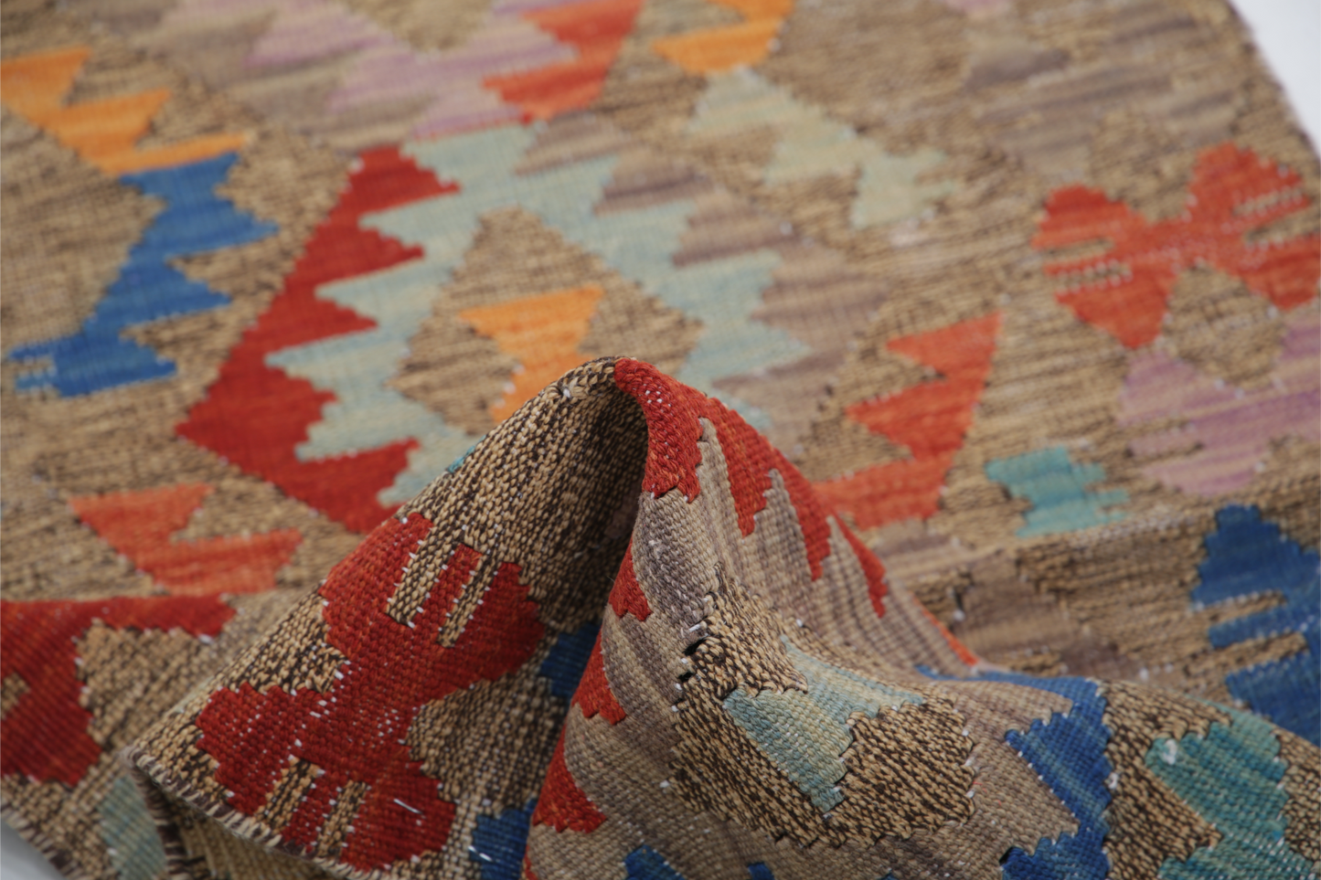 Maimana Kilim Hand Woven Woolen Rug 2'2" X 4'2"