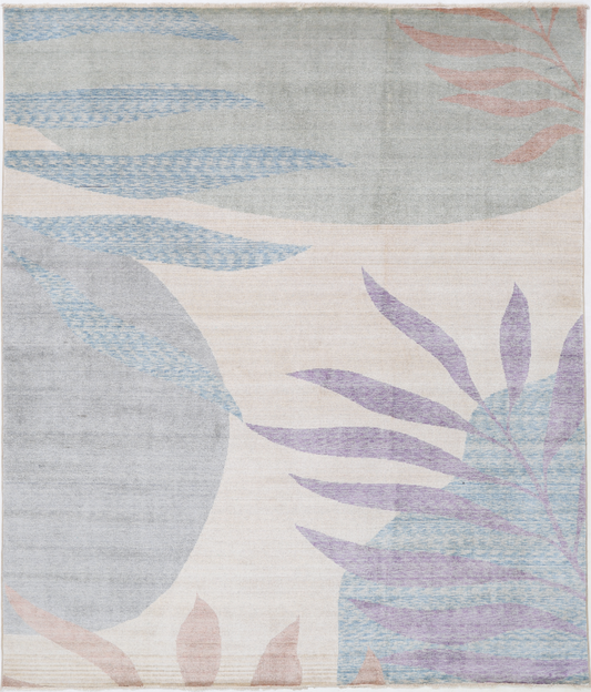 Modern Hand Crafted Woolen Rug 7'9" X 9'0"