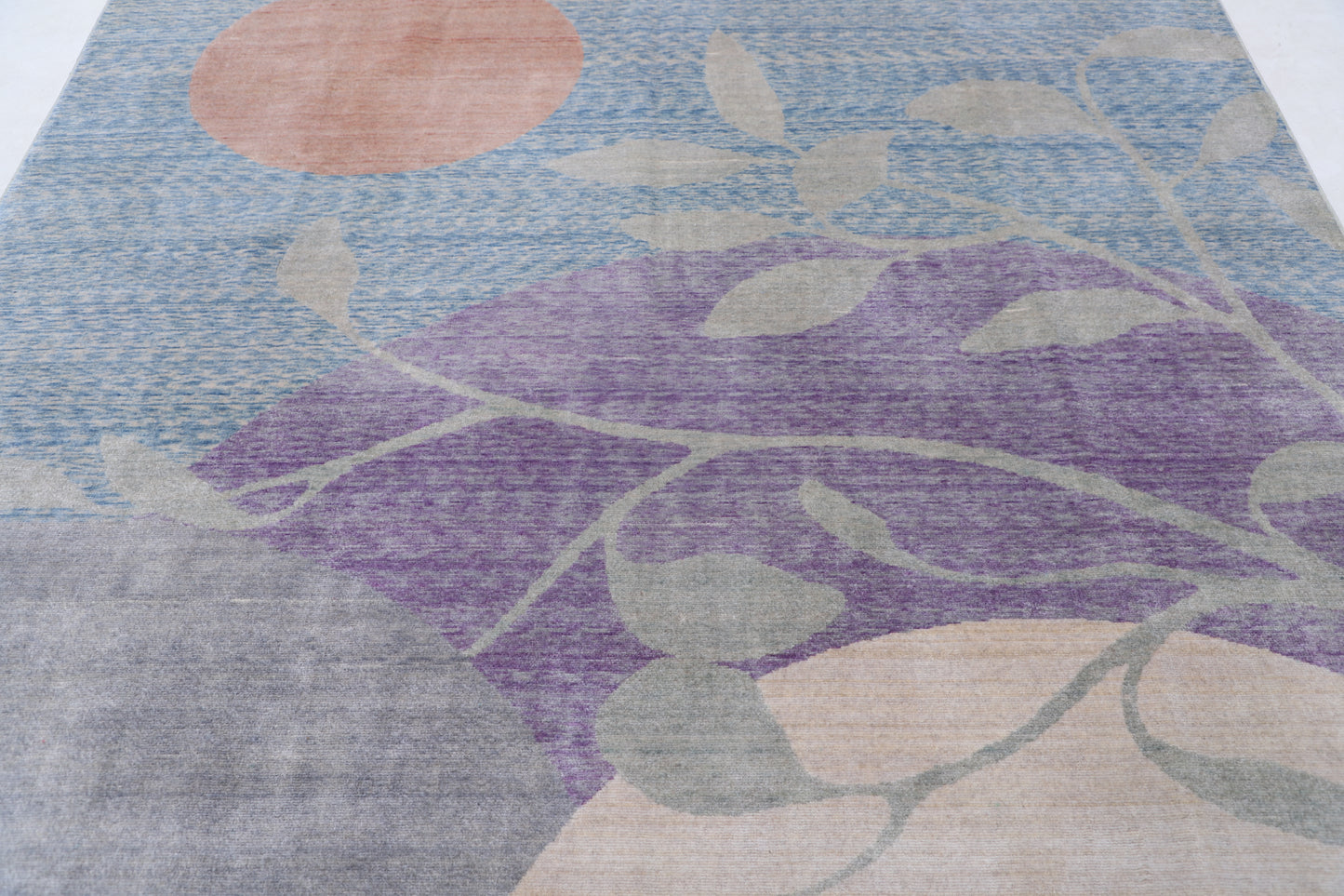 Modern Hand Crafted Woolen Rug 7'8" X 8'11"