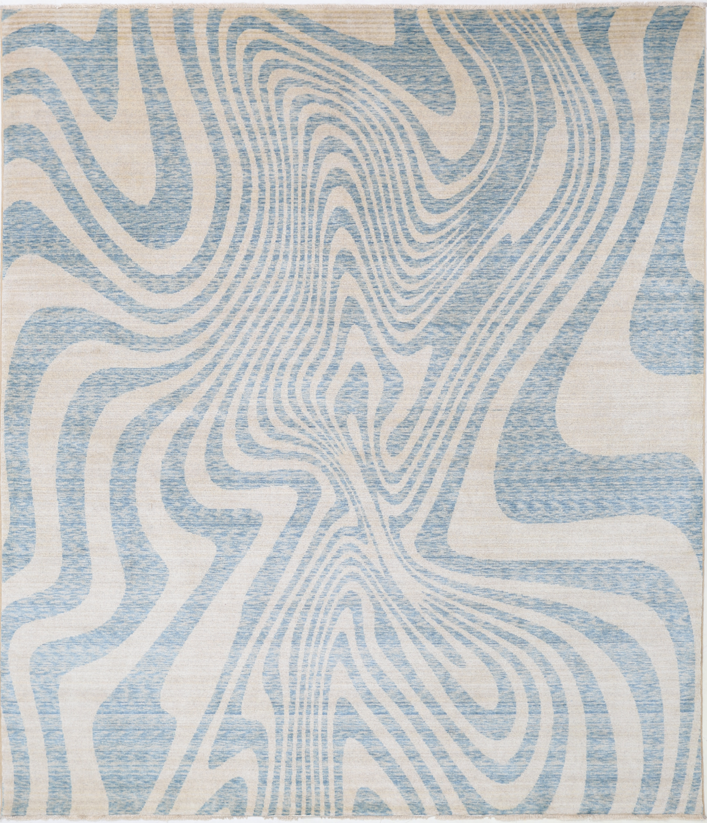 Modern Hand Crafted Woolen Rug 7'9" X 9'1"