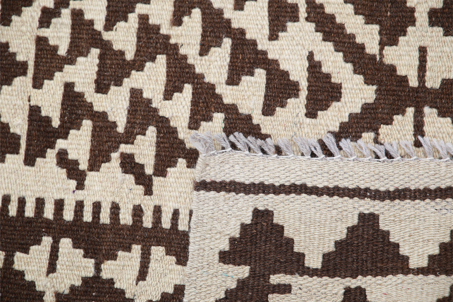 Natural Kilim Hand Woven Woolen Rug 2'7" X 3'10"