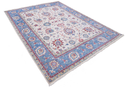Pasha Hand Crafted Woolen Rug 7'1" X 9'5"