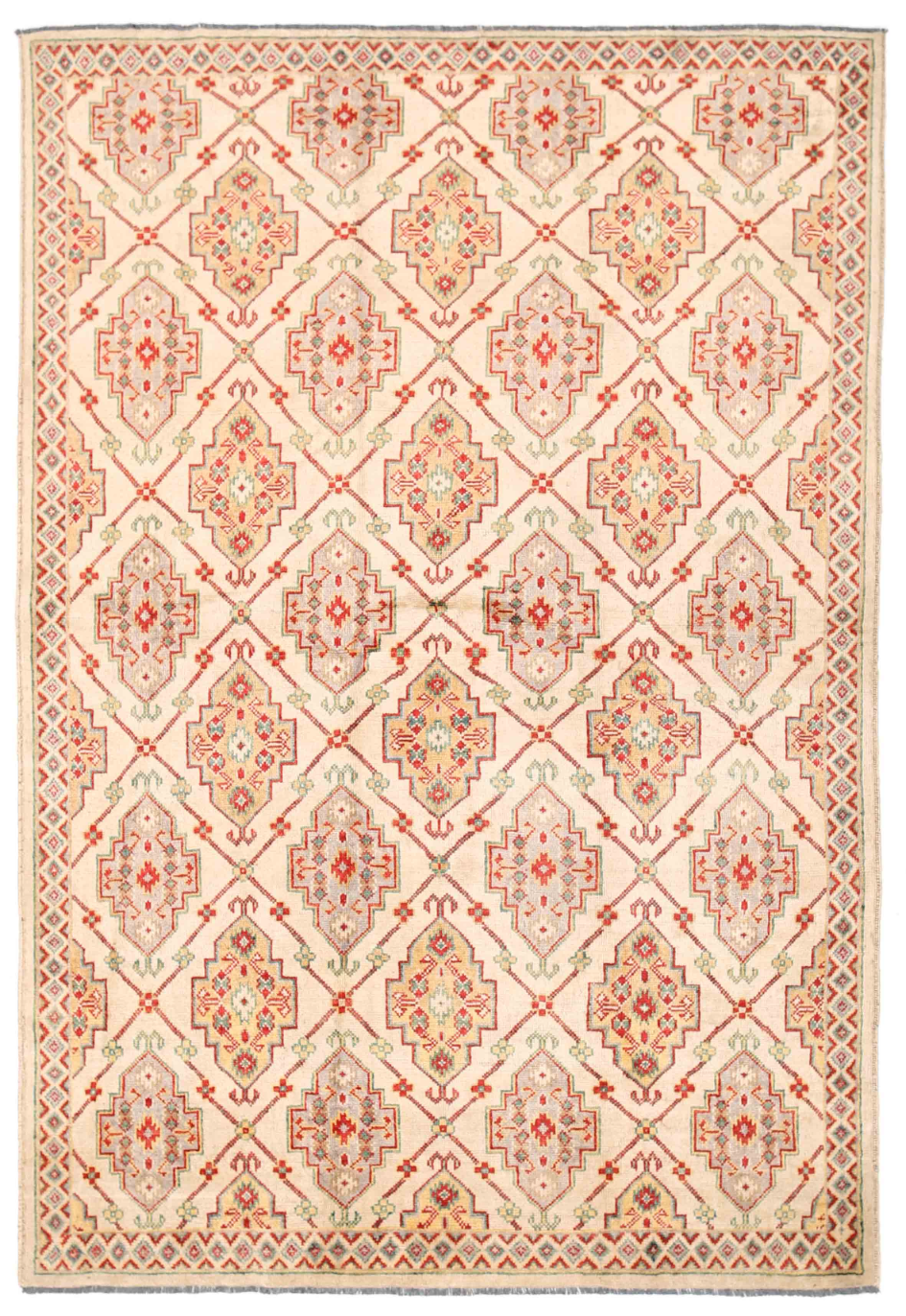 Revival Hand Knotted Wool Rug 5' 5" x 8' 0" 5' 5" X 8' 0" (165 X 244) / Ivory / Wool