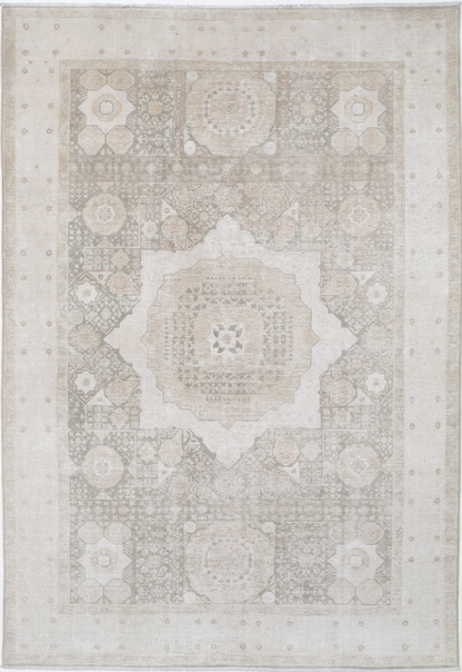 Ariana Hand Knotted Wool Rug 6' 6" X 9' 6" 6' 6" X 9' 6" (198 X 290) / Brown / Wool