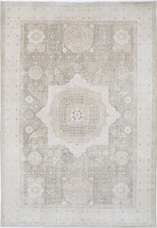 Ariana Hand Knotted Wool Rug 6' 6" X 9' 6" 6' 6" X 9' 6" (198 X 290) / Brown / Wool