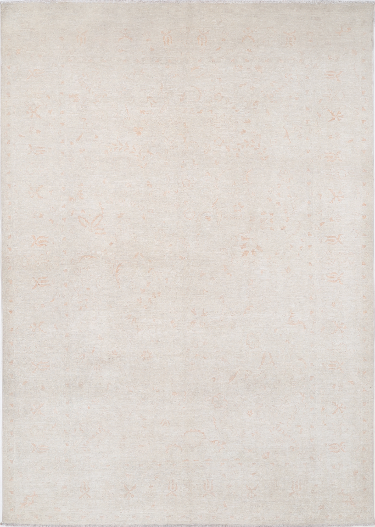 Ariana Hand Knotted Wool Rug 6' 6" X 9' 7" 6' 6" X 9' 7" (198 X 292) / Ivory / Wool