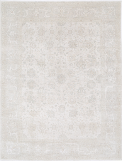 Ariana Hand Knotted Wool Rug 8' 10" X 11' 9" 8' 10" X 11' 9" (269 X 358) / Ivory / Wool