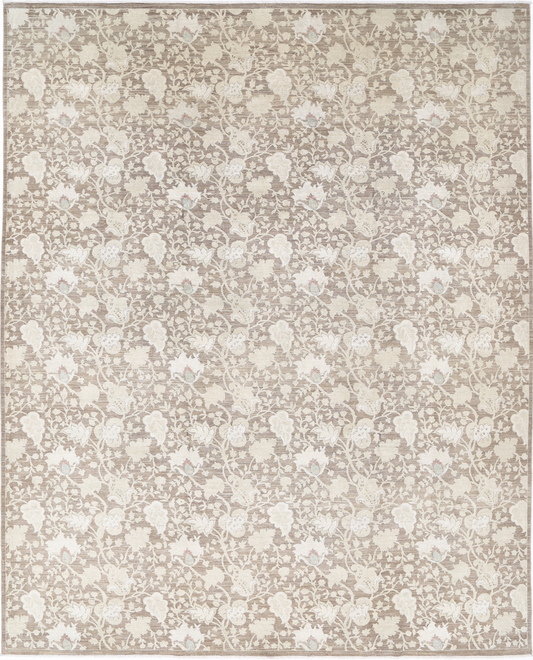 Artemix Hand Knotted Wool Rug 10' 0" X 12' 7" 10' 0" X 12' 7" (305 X 384) / Brown / Wool