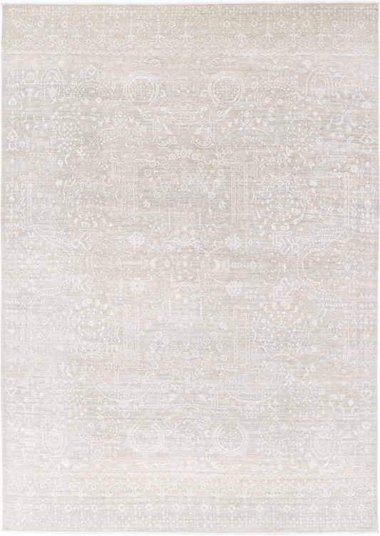 Artemix Hand Knotted Wool Rug 8' 8" X 12' 7" 8' 8" X 12' 7" (264 X 384) / Grey / Wool